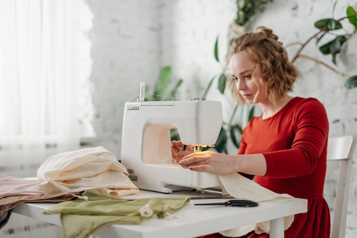 Seamstress at work